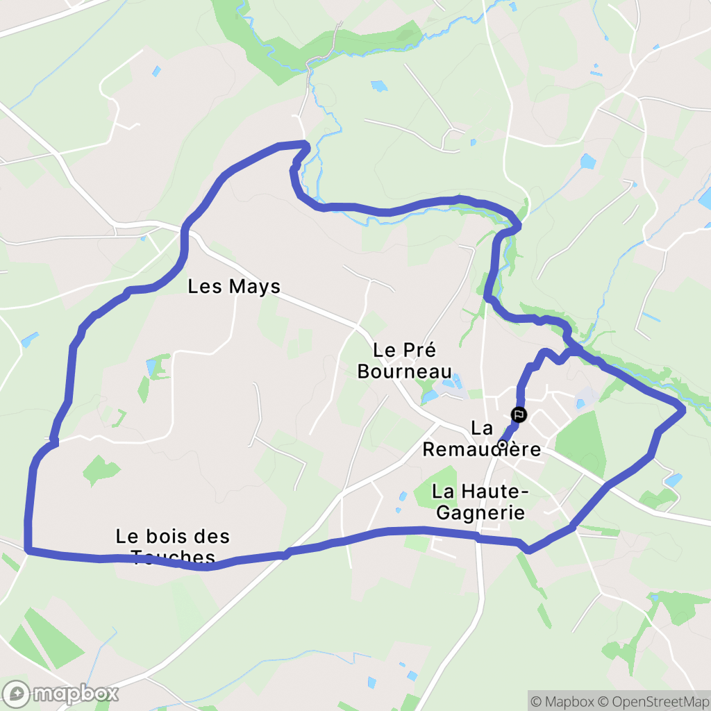 La Remaudière : carte du parcours de randonnée - France