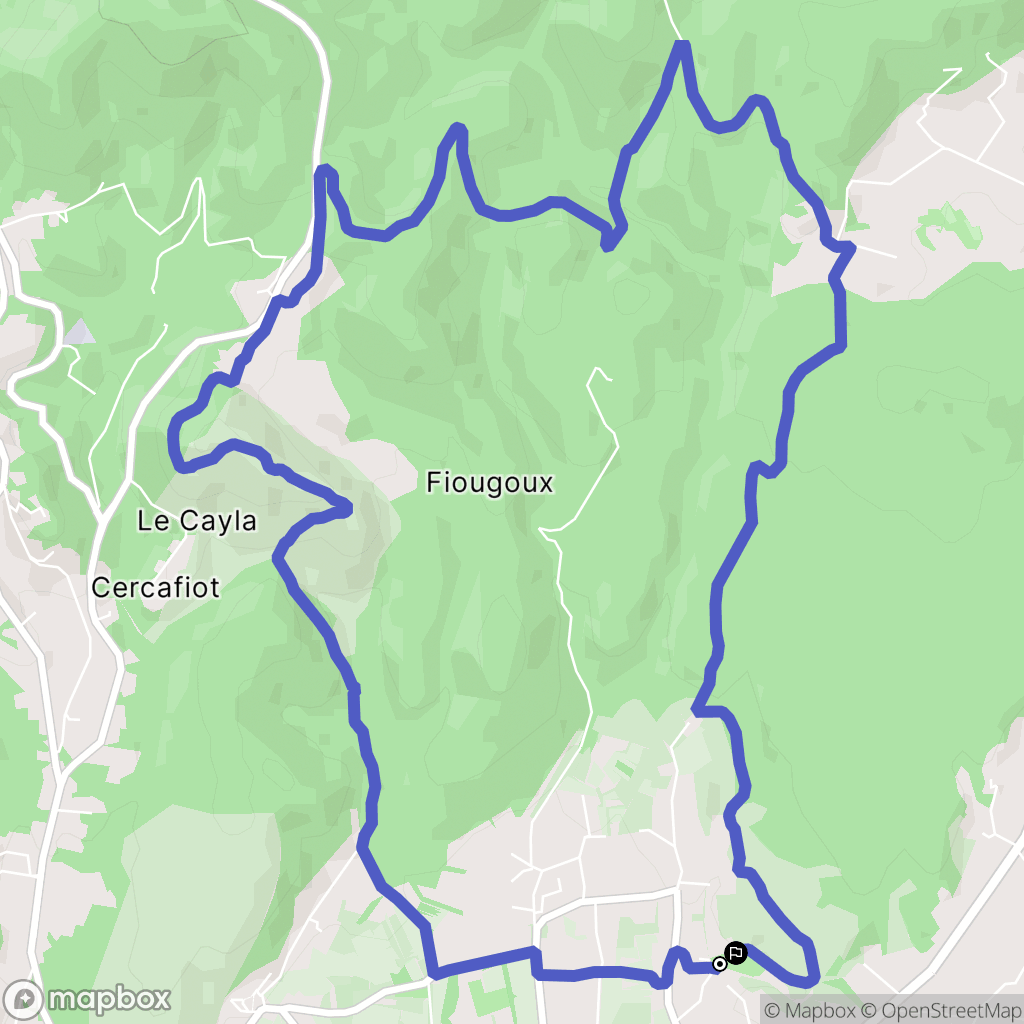 Saint-Julien-les-Rosiers : carte du parcours de randonnée - France