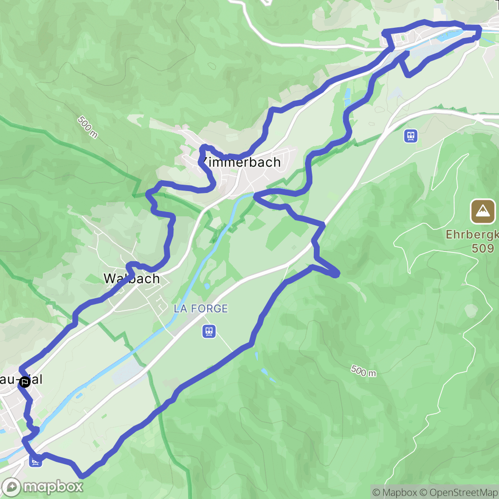 Wihr-au-Val : carte du parcours de randonnée - France