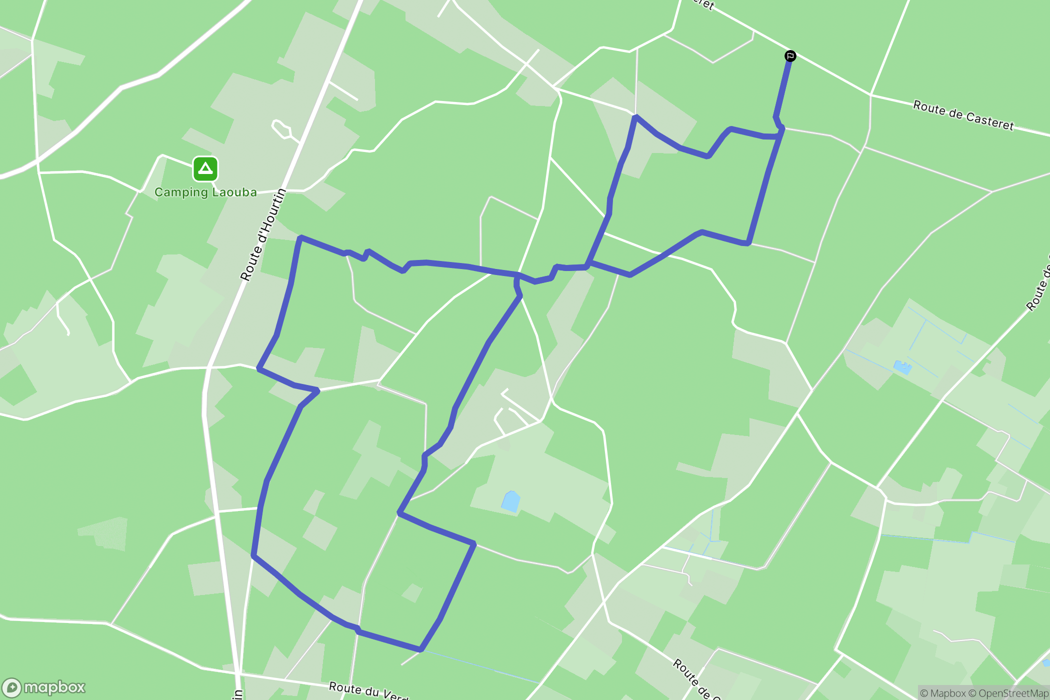 Vendays-Montalivet : carte du parcours de randonnée - France