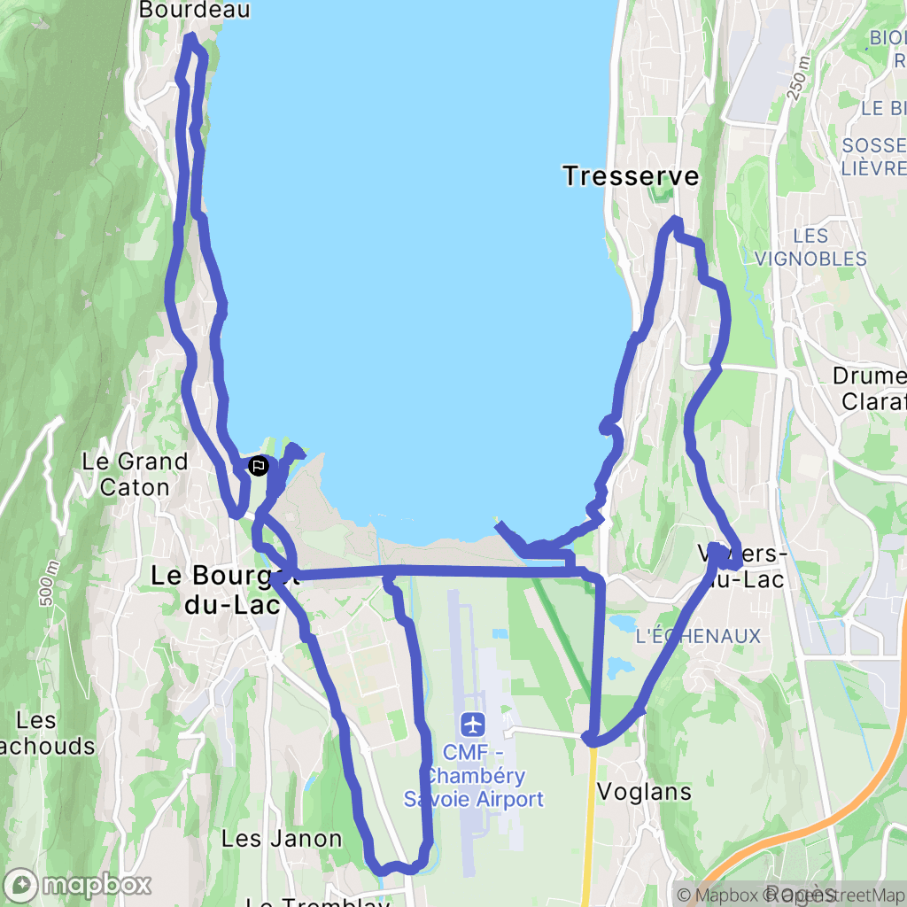 Le Bourget-du-Lac : carte du parcours de randonnée - France