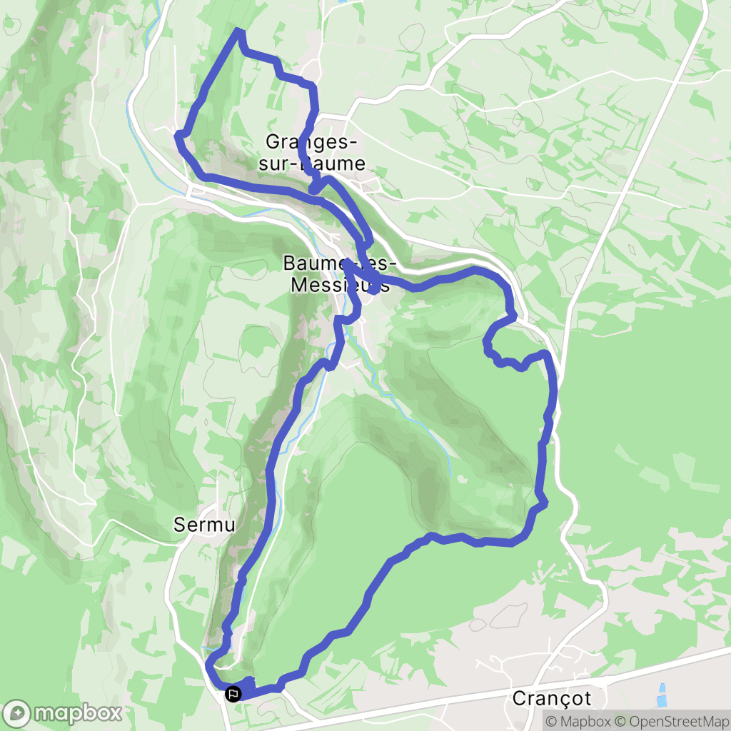 Hauteroche : carte du parcours de randonnée - France