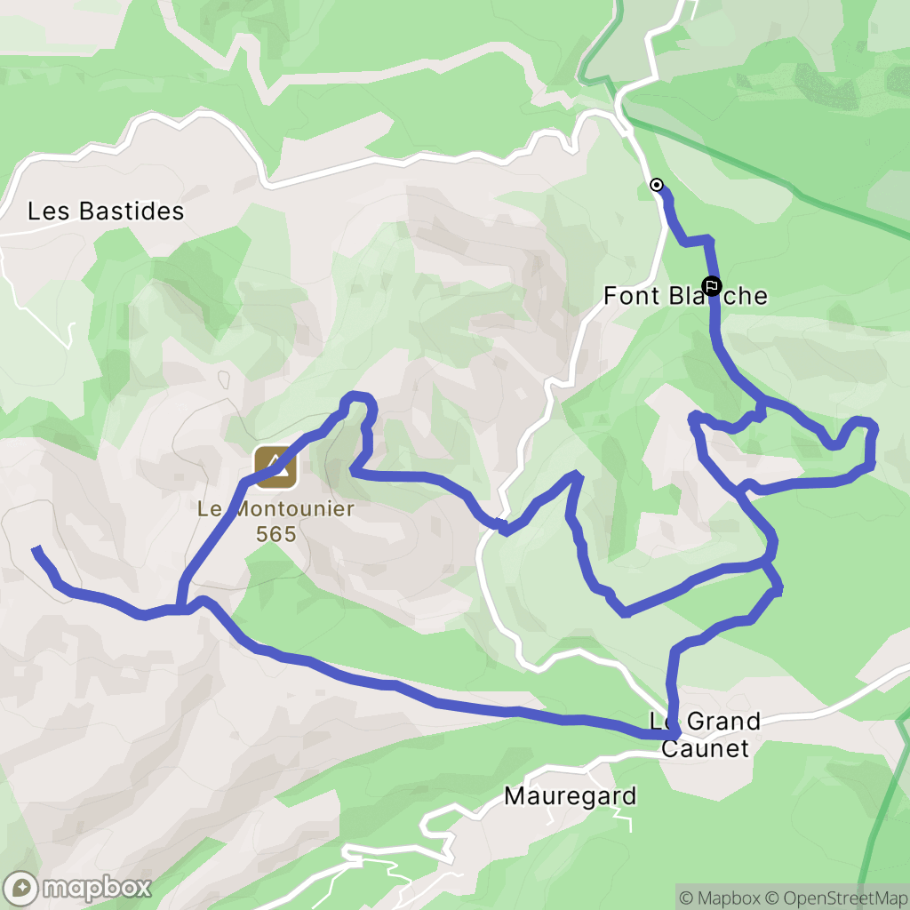 Roquefort-la-Bédoule : carte du parcours de randonnée - France