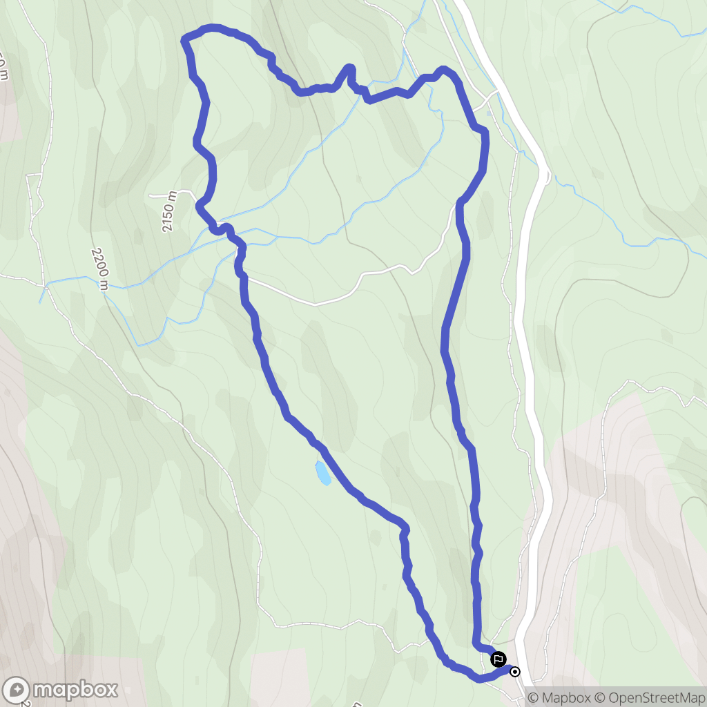 Vars : carte du parcours de randonnée - France