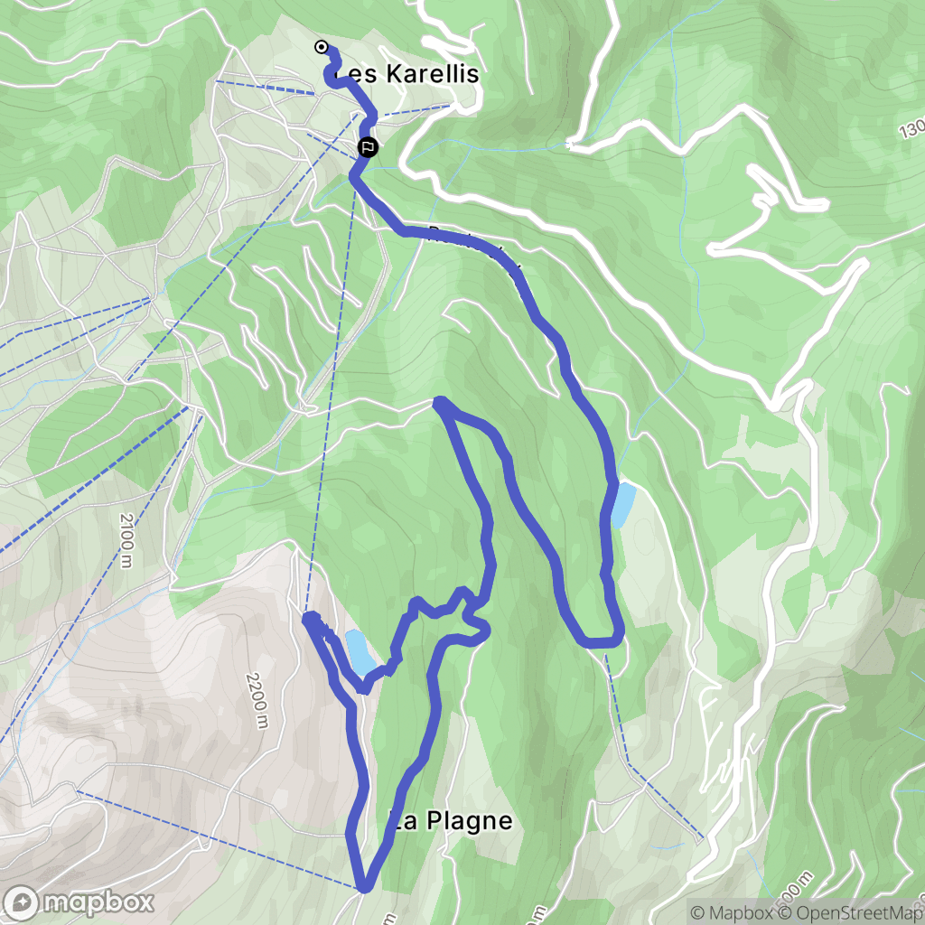 Montricher-Albanne : carte du parcours de randonnée - France