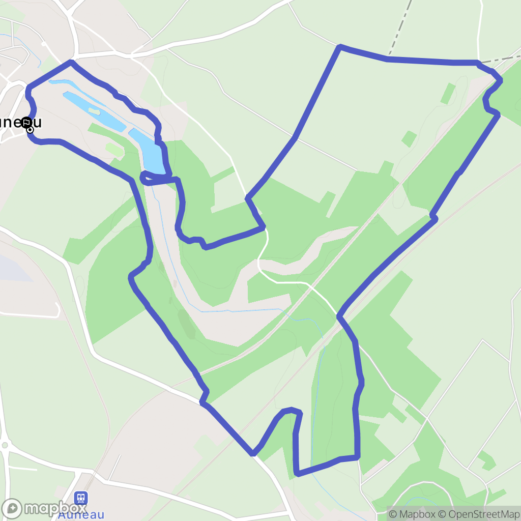 Auneau-Bleury-Saint-Symphorien : carte du parcours de randonnée - France