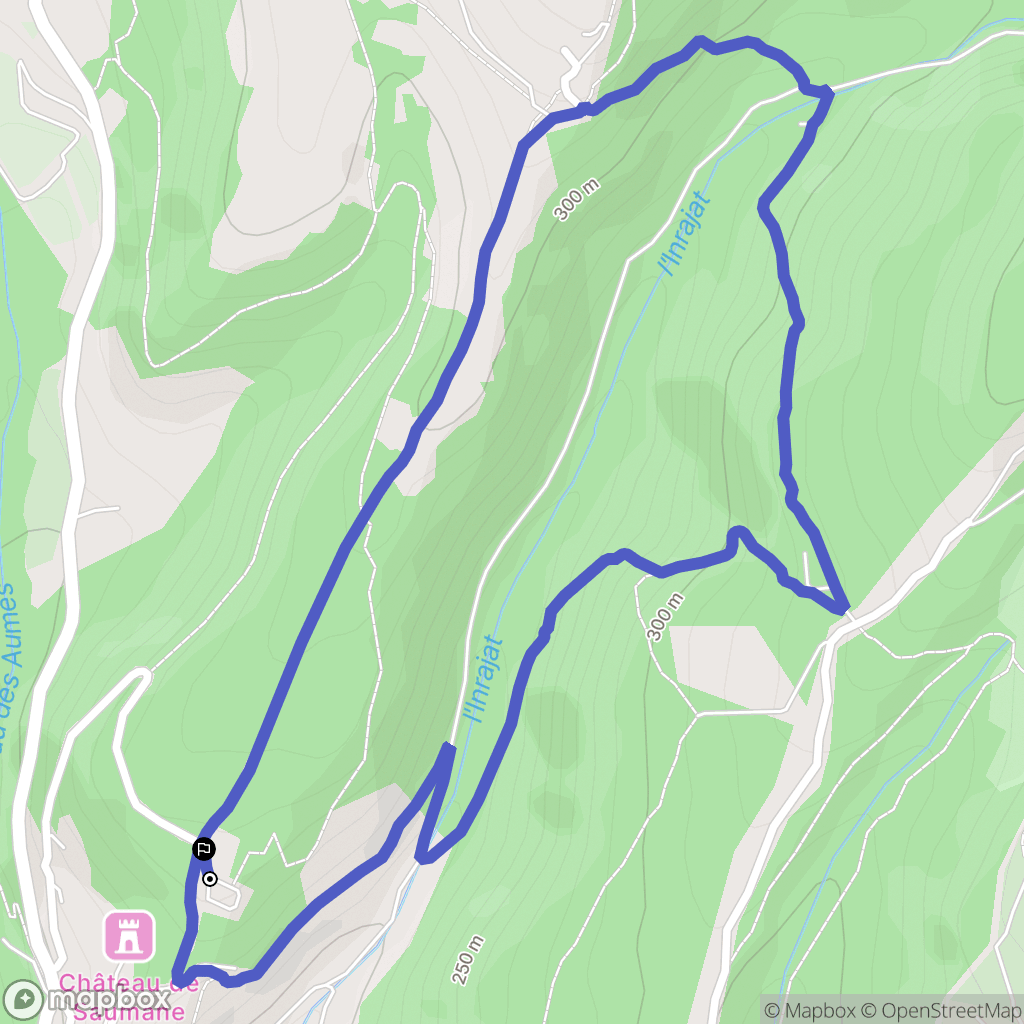 Saumane-de-Vaucluse : carte du parcours de randonnée - France