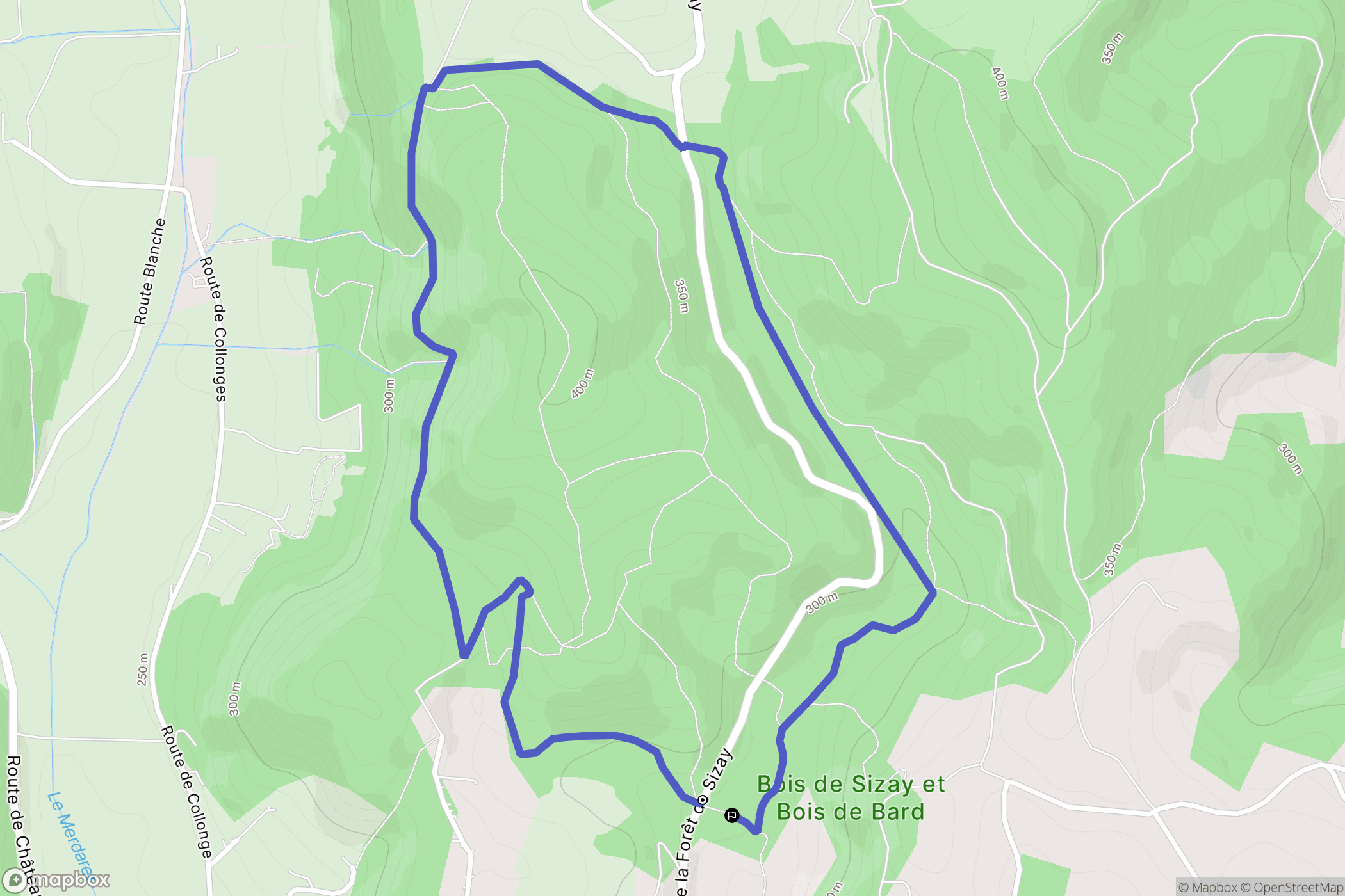 Saint-Donat-sur-l'Herbasse : carte du parcours de randonnée - France