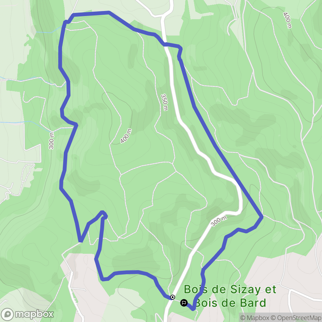 Saint-Donat-sur-l'Herbasse : carte du parcours de randonnée - France