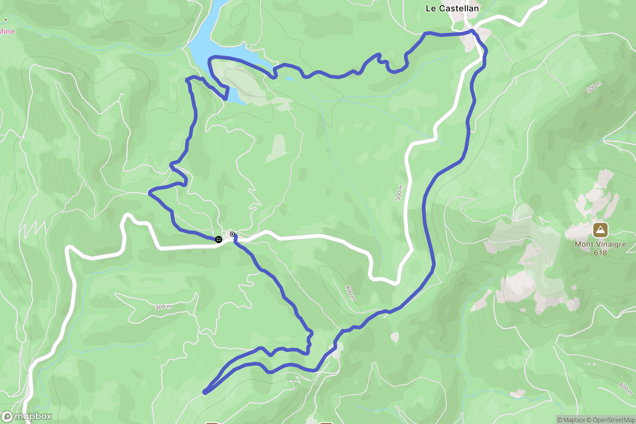 Fréjus : carte du parcours de randonnée - France