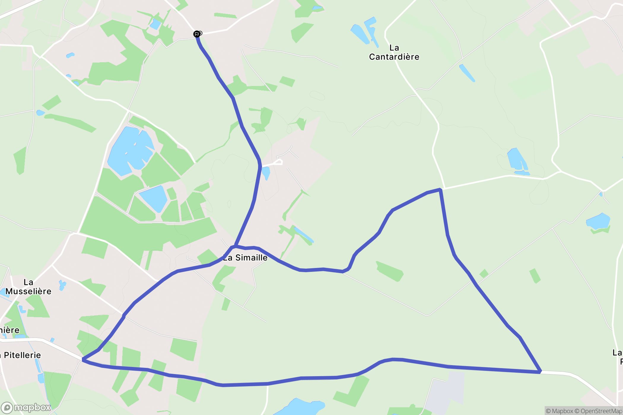 La Limouzinière : carte du parcours de randonnée - France