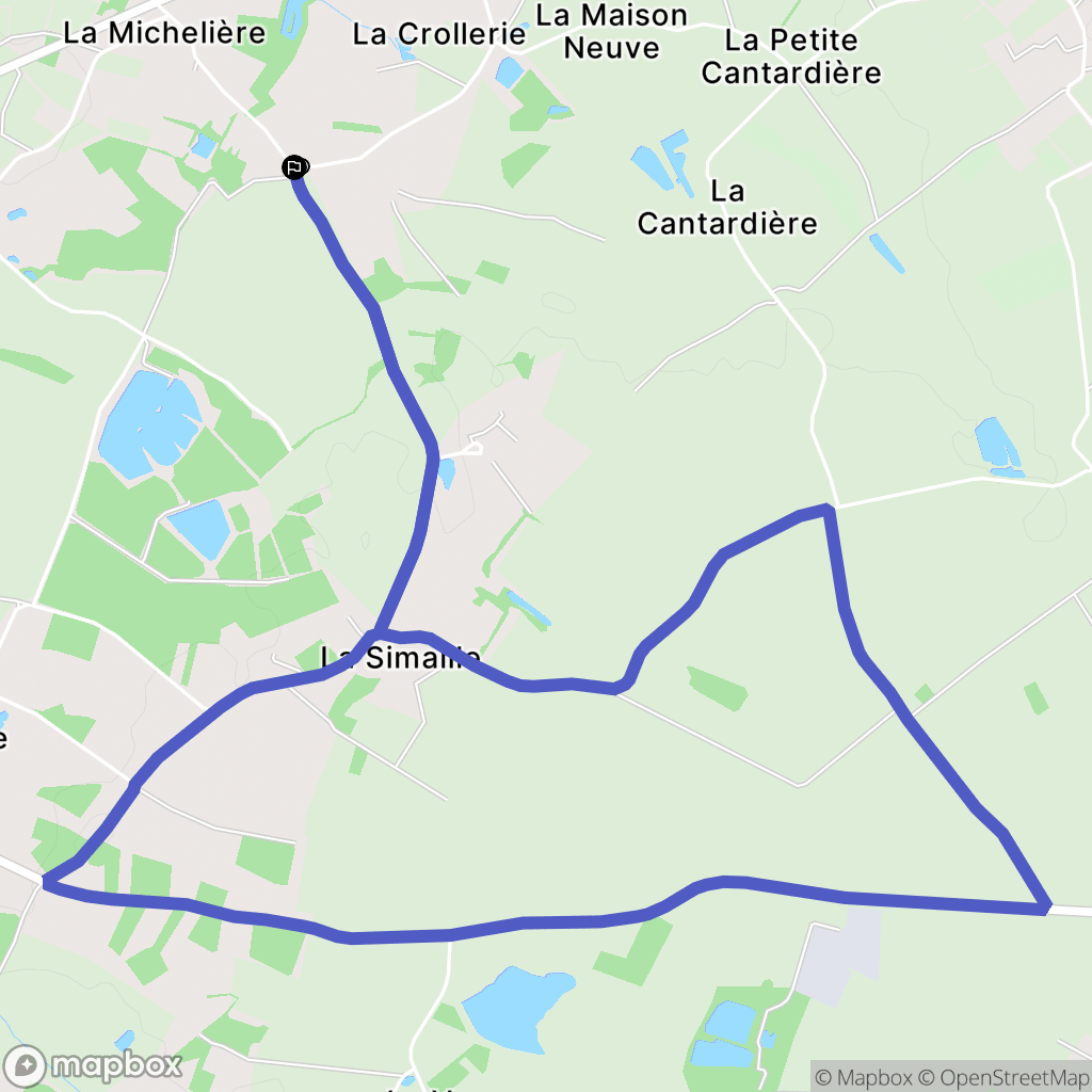La Limouzinière : carte du parcours de randonnée - France