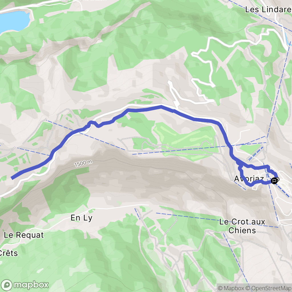 Morzine : carte du parcours de randonnée - France