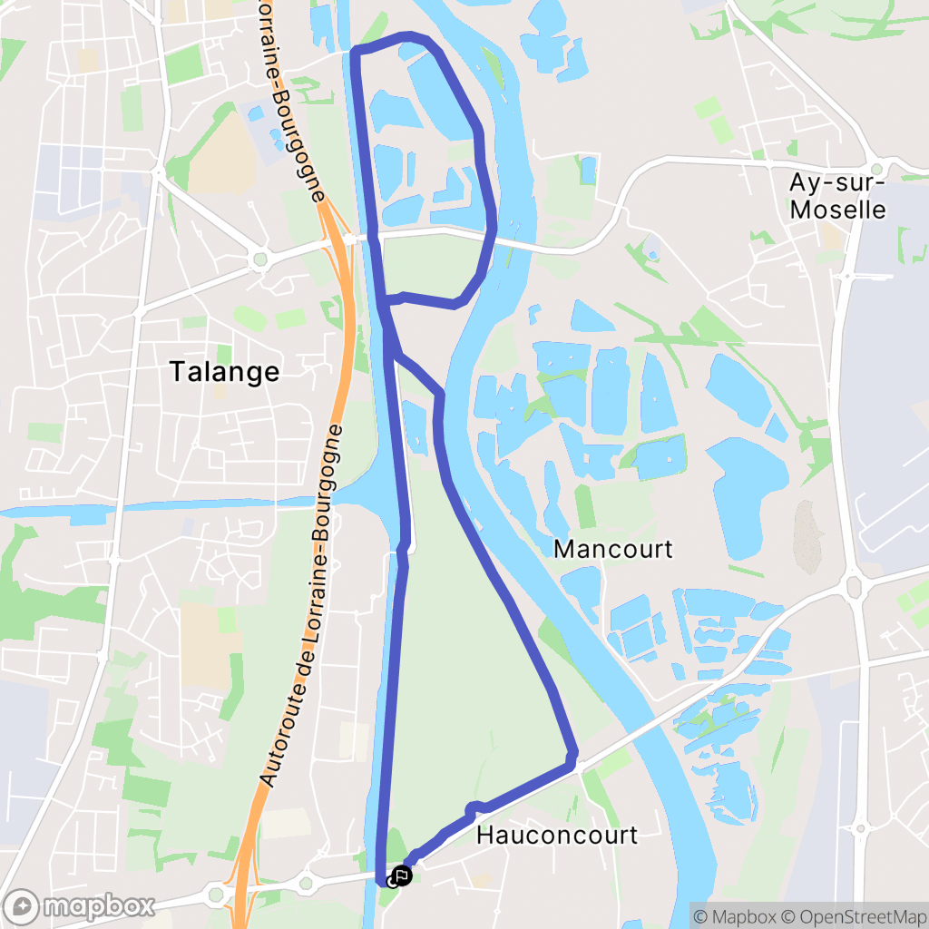 Hauconcourt : carte du parcours de randonnée - France