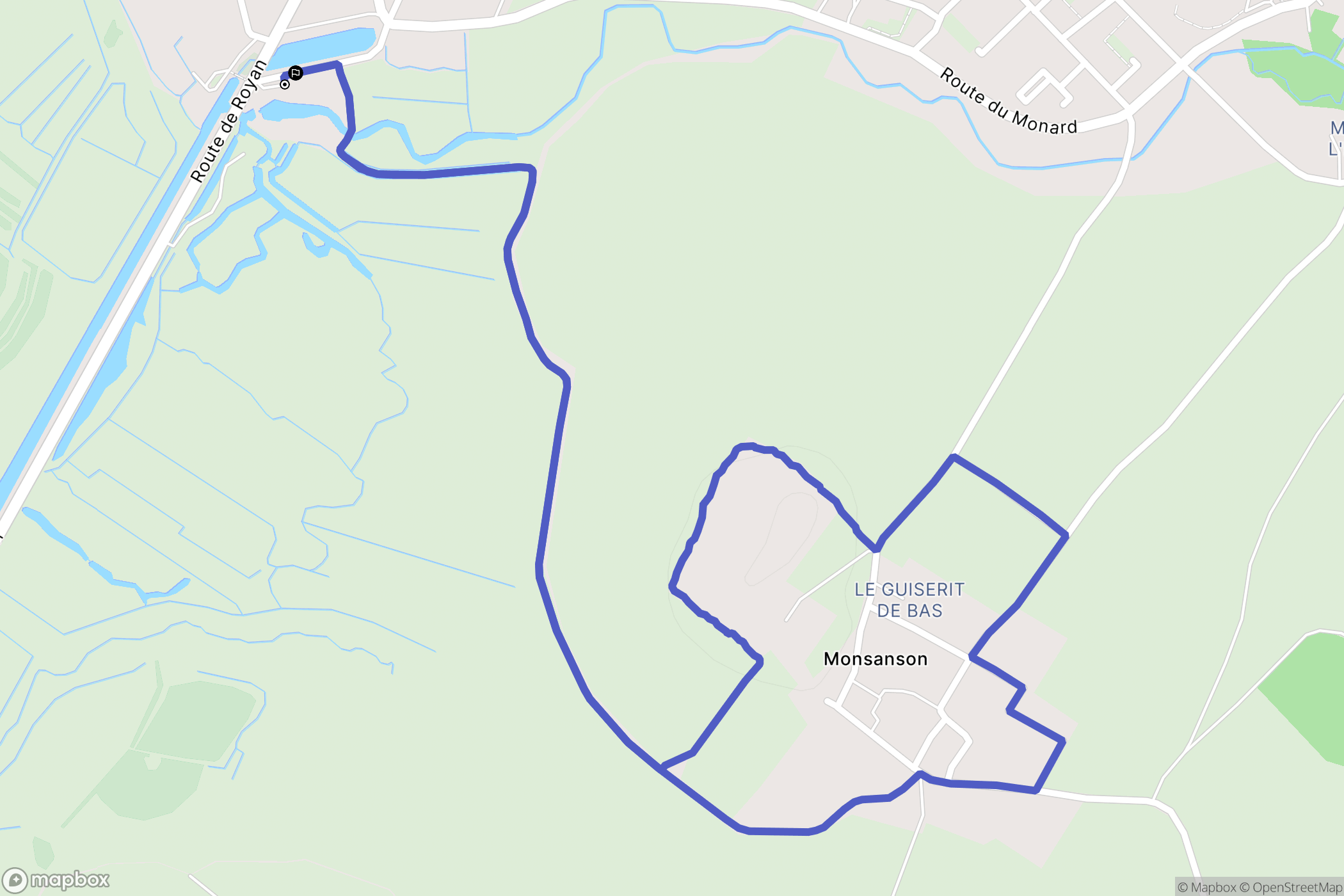 Le Gua : carte du parcours de randonnée - France