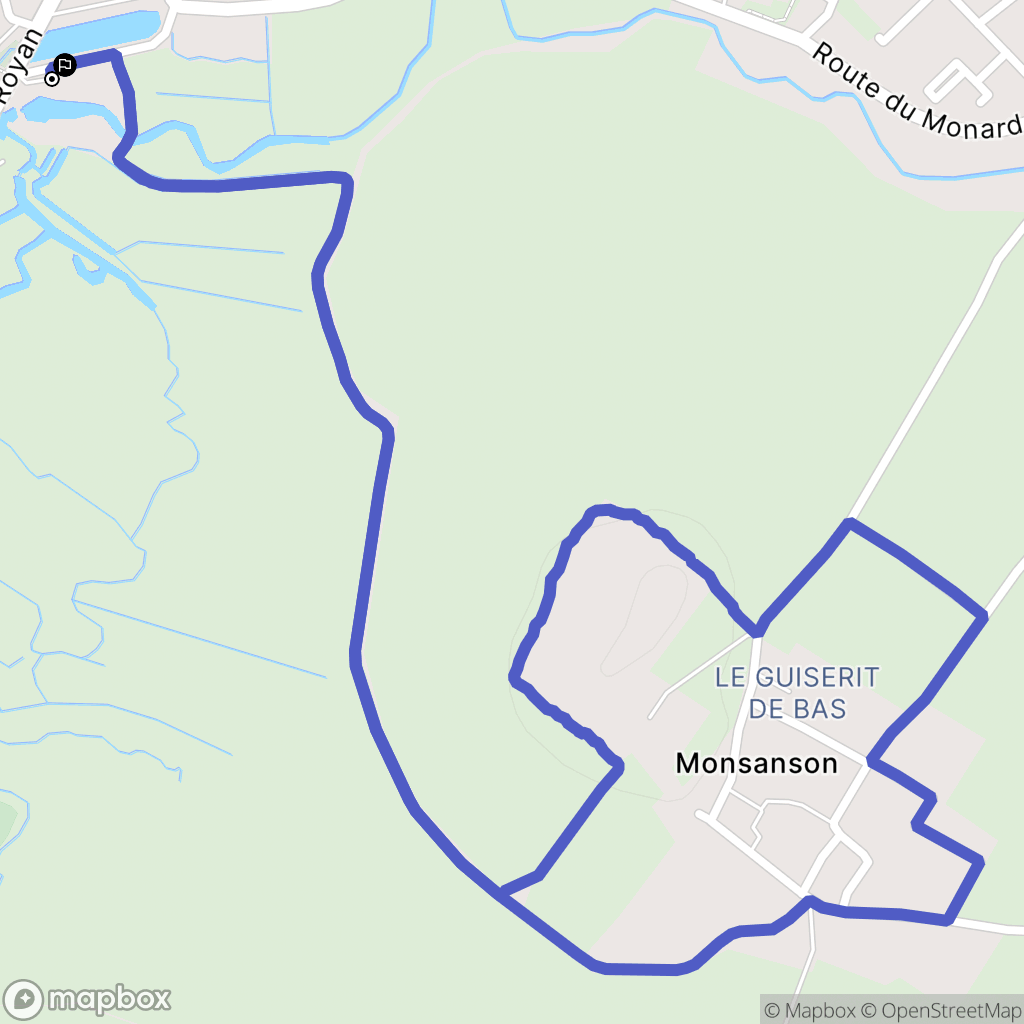 Le Gua : carte du parcours de randonnée - France