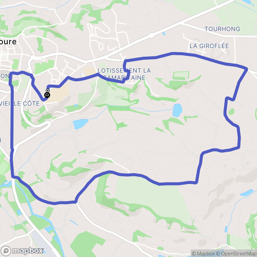 Lectoure : carte du parcours de randonnée - France