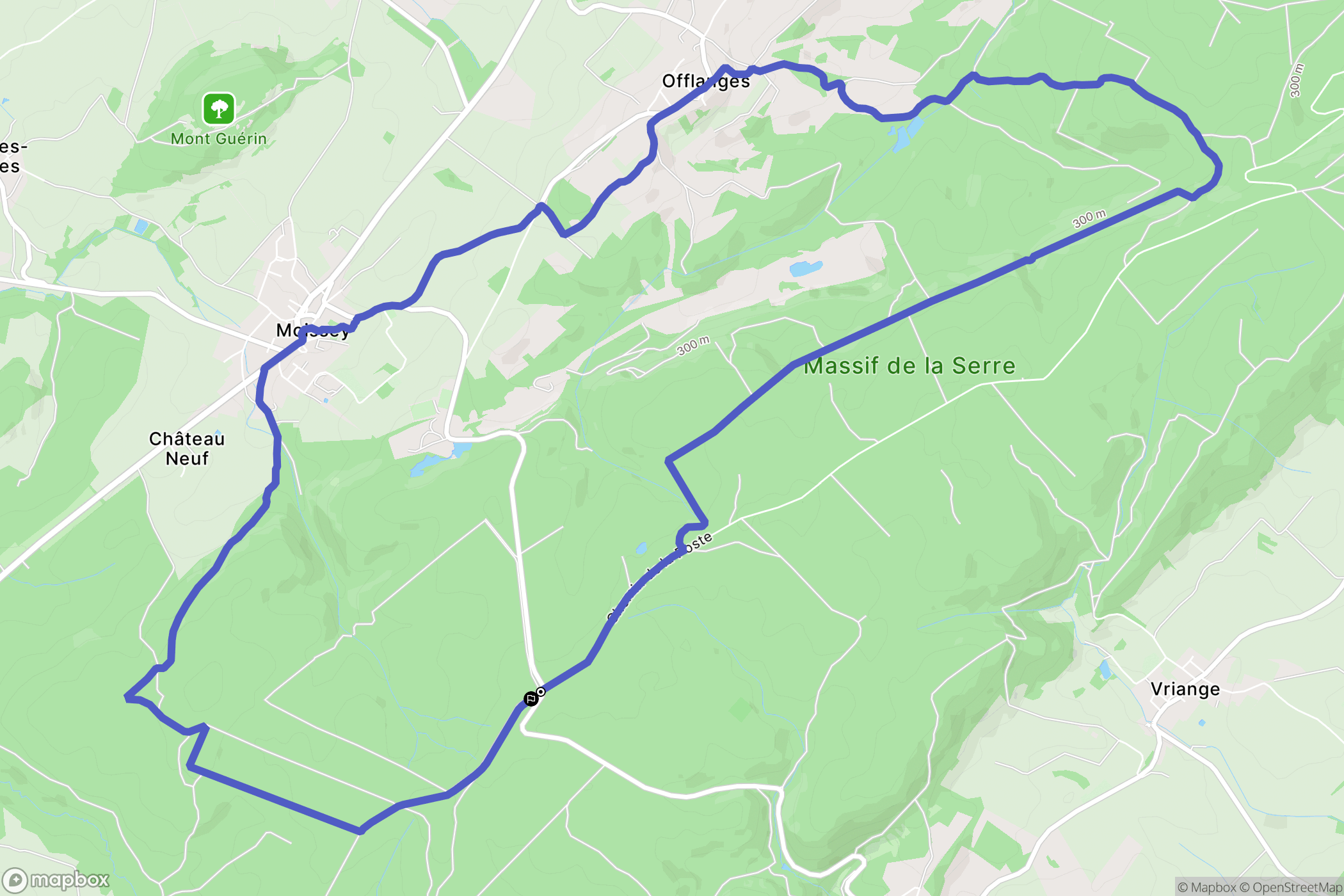 Moissey : carte du parcours de randonnée - France