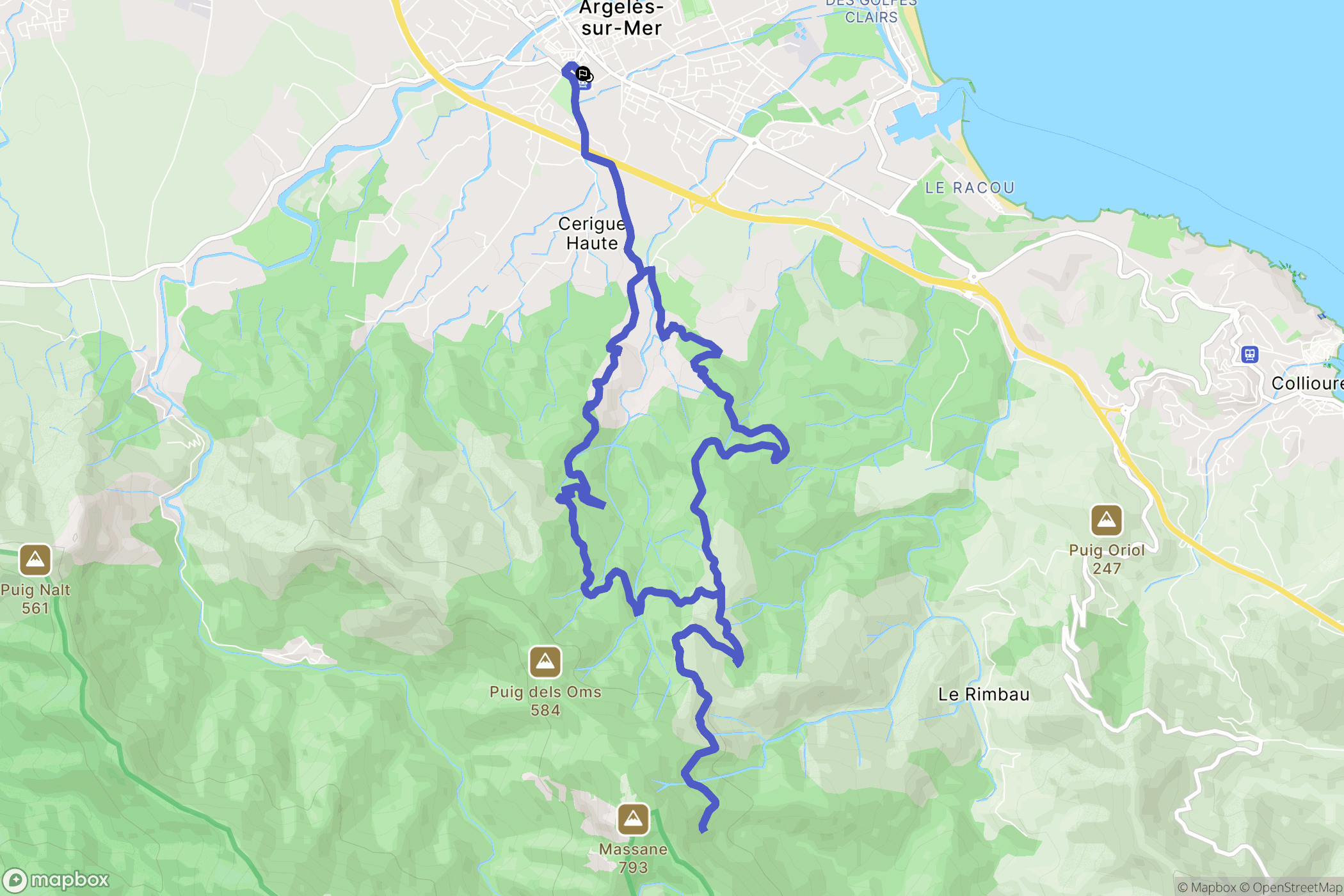Saint-André : carte du parcours de randonnée - France
