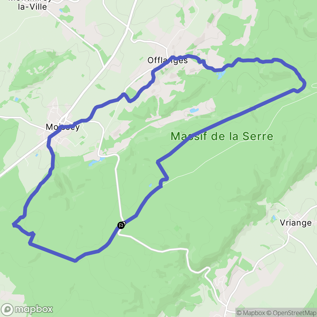 Moissey : carte du parcours de randonnée - France