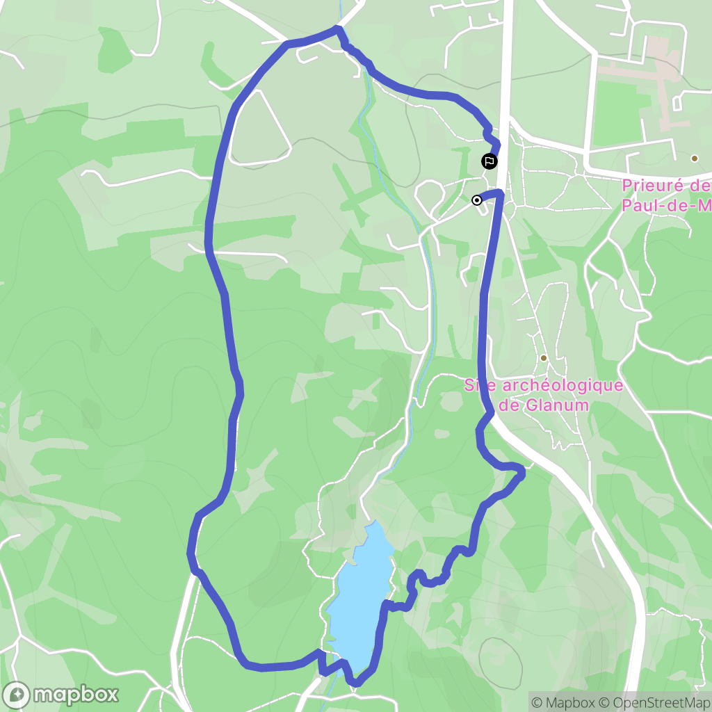 Saint-Rémy-de-Provence : carte du parcours de randonnée - France