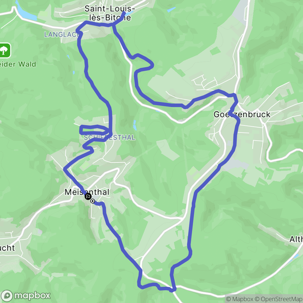 Meisenthal : carte du parcours de randonnée - France
