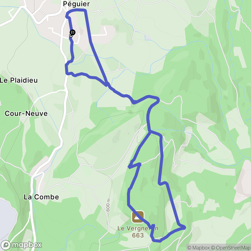 Châteauneuf-Val-Saint-Donat : carte du parcours de randonnée - France