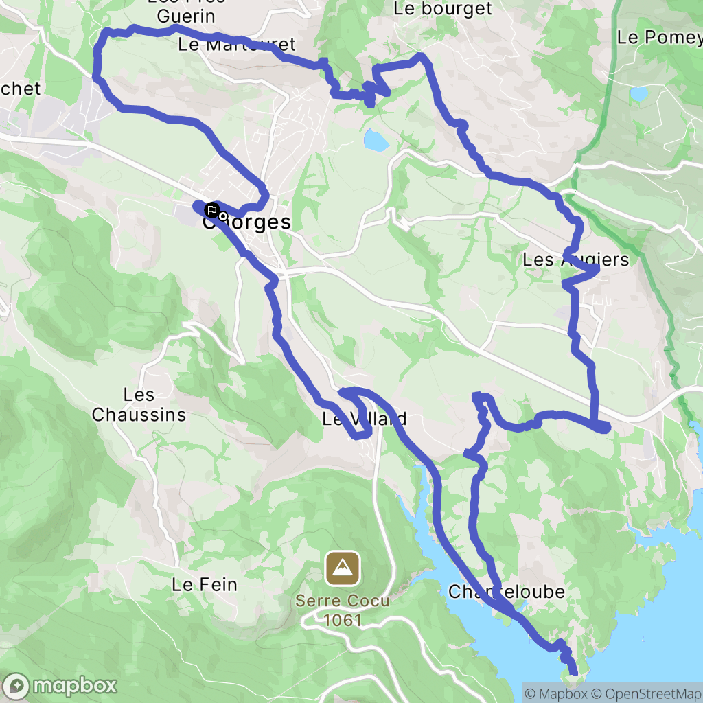 Chorges : carte du parcours de randonnée - France