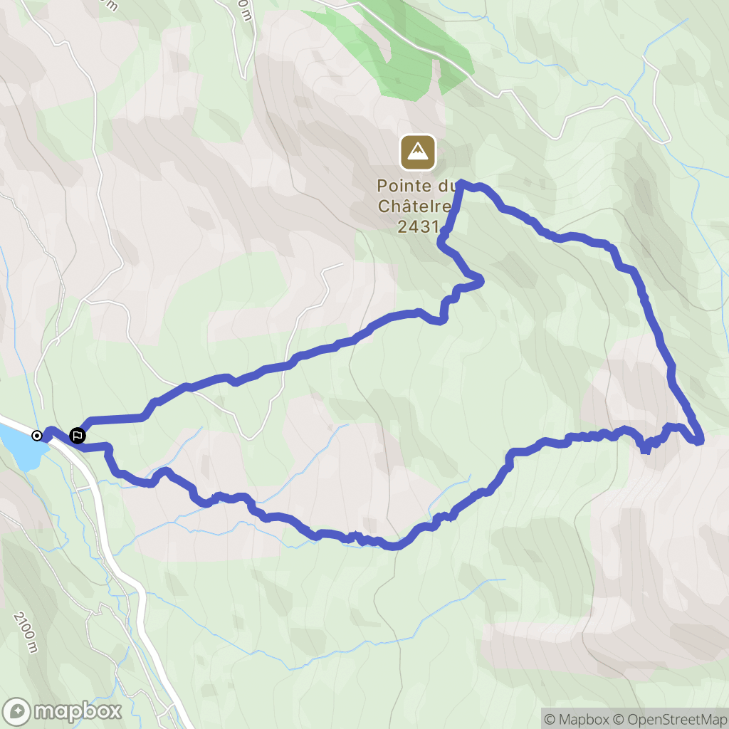 Vars : carte du parcours de randonnée - France