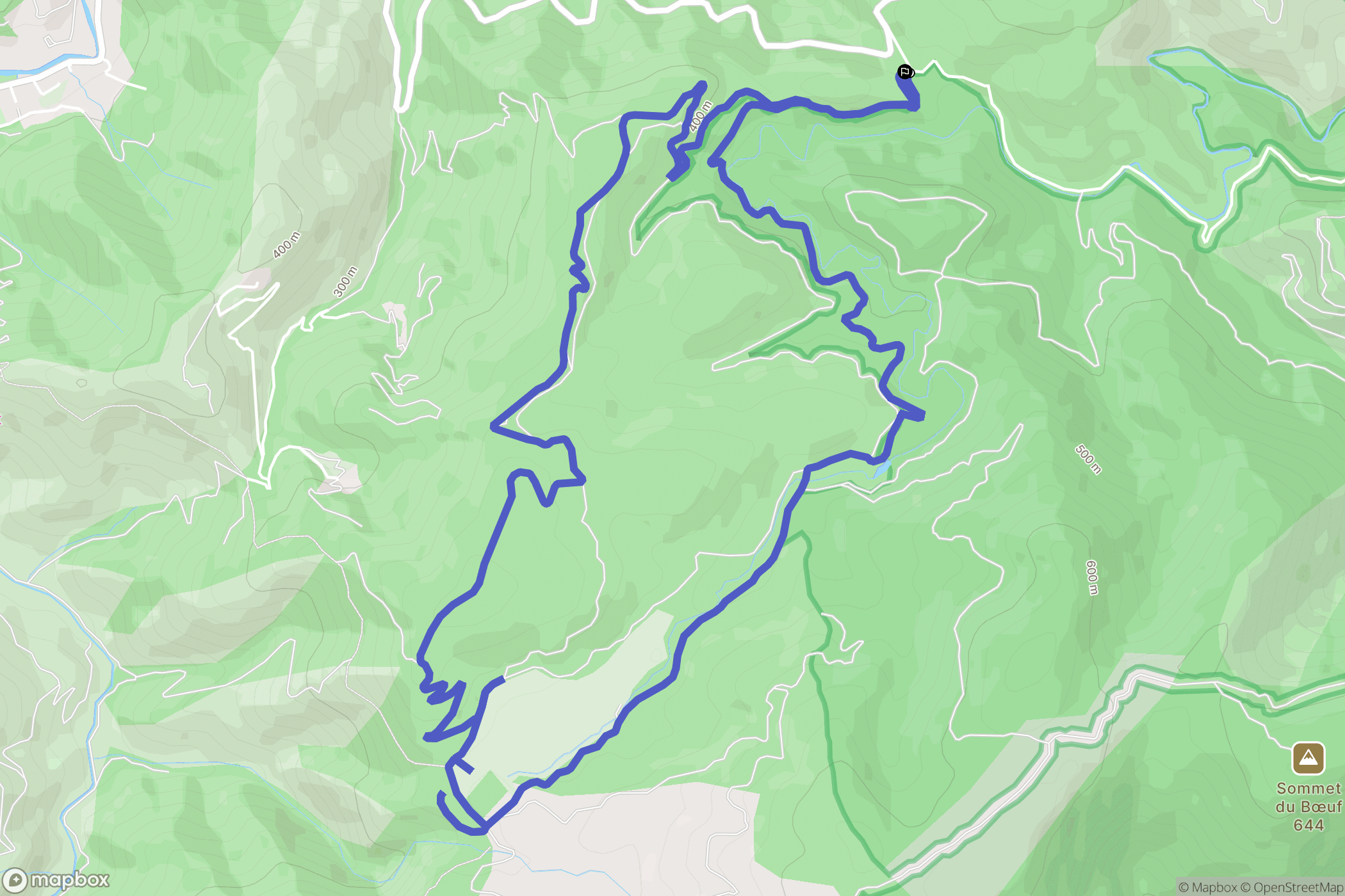 Collobrières : carte du parcours de randonnée - France