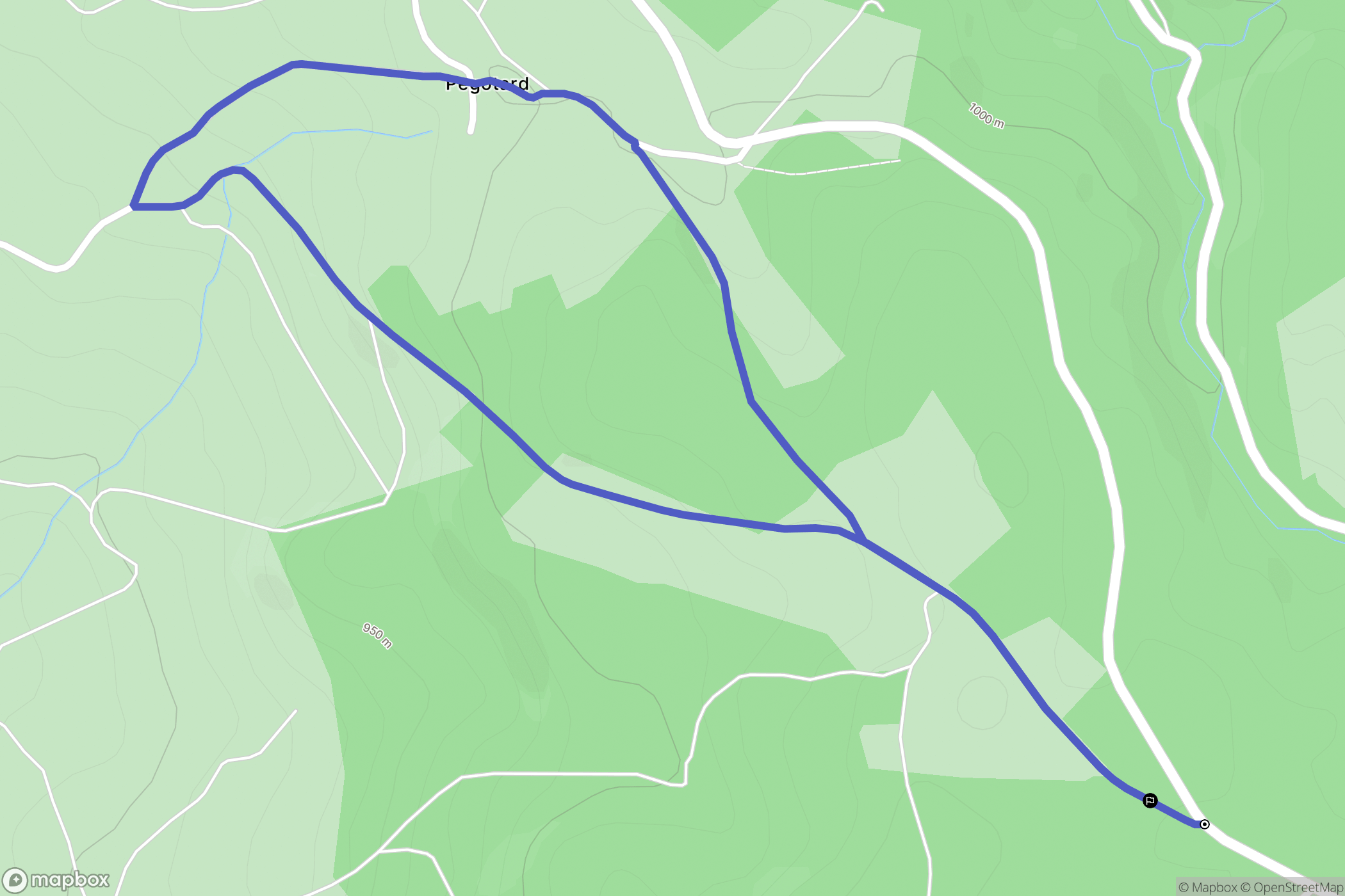 Le Vernet-Chaméane : carte du parcours de randonnée - France