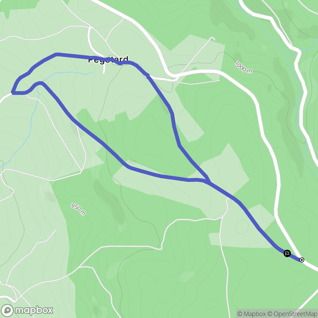 Le Vernet-Chaméane : carte du parcours de randonnée - France