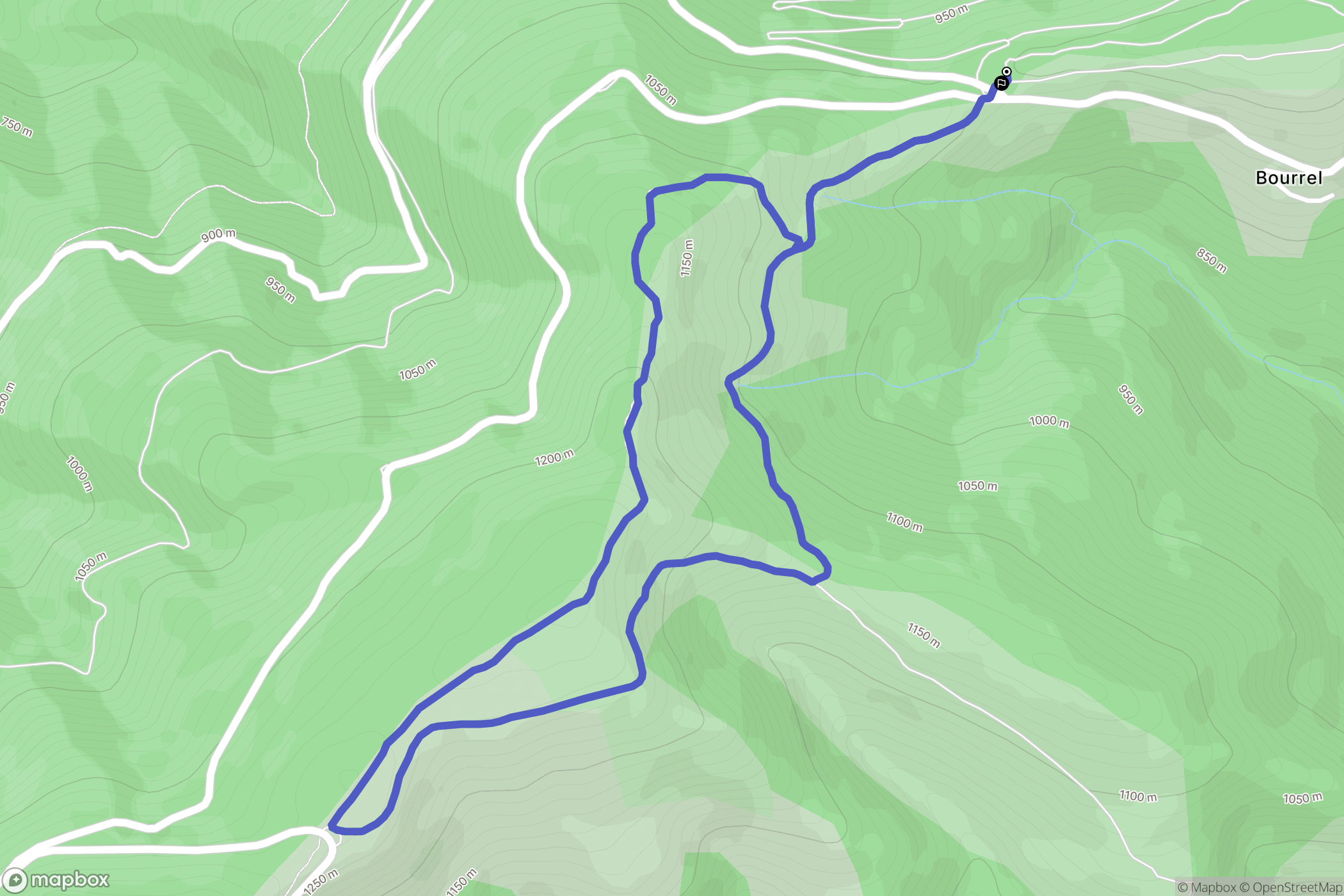 Bénac : carte du parcours de randonnée - France