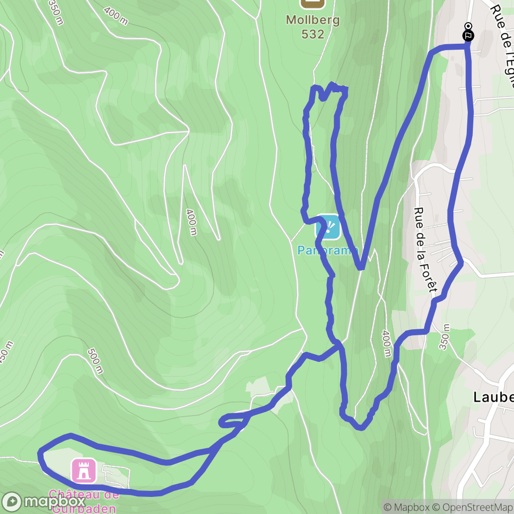 Mollkirch : carte du parcours de randonnée - France