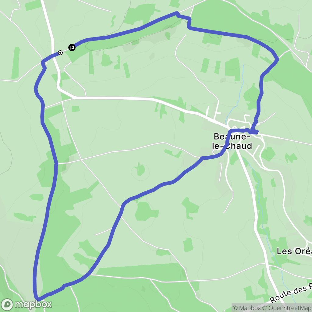 Saint-Genès-Champanelle : carte du parcours de randonnée - France