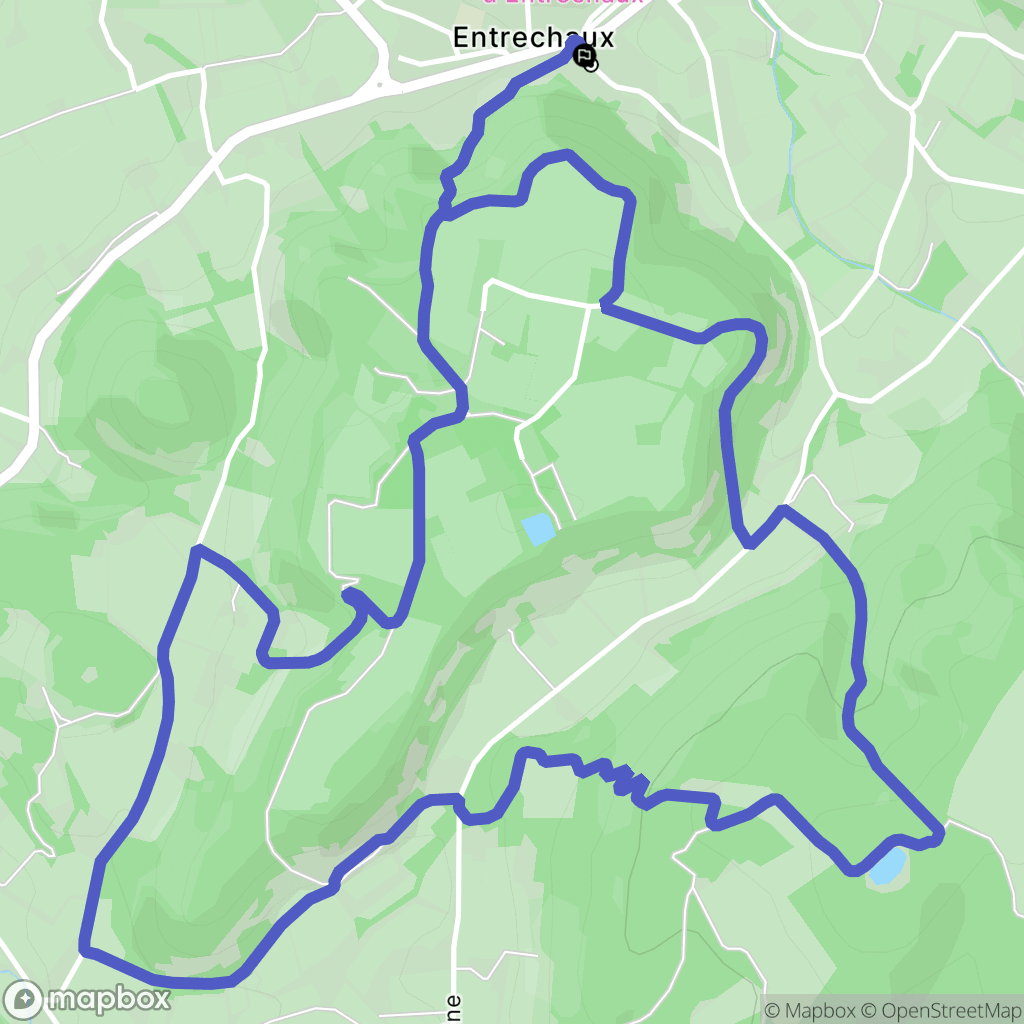 Entrechaux : carte du parcours de randonnée - France