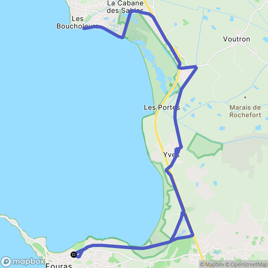 Fouras : carte du parcours de randonnée - France