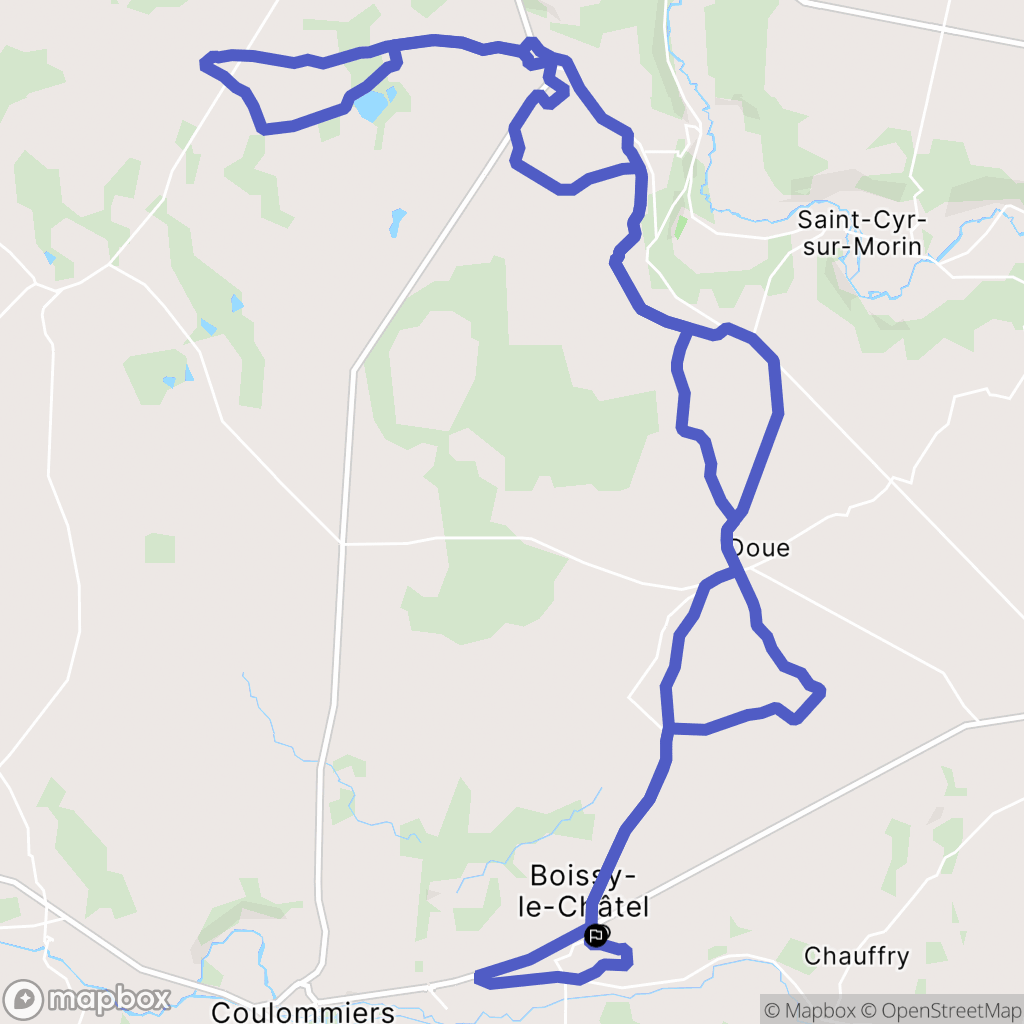 Boissy-le-Châtel : carte du parcours de randonnée - France