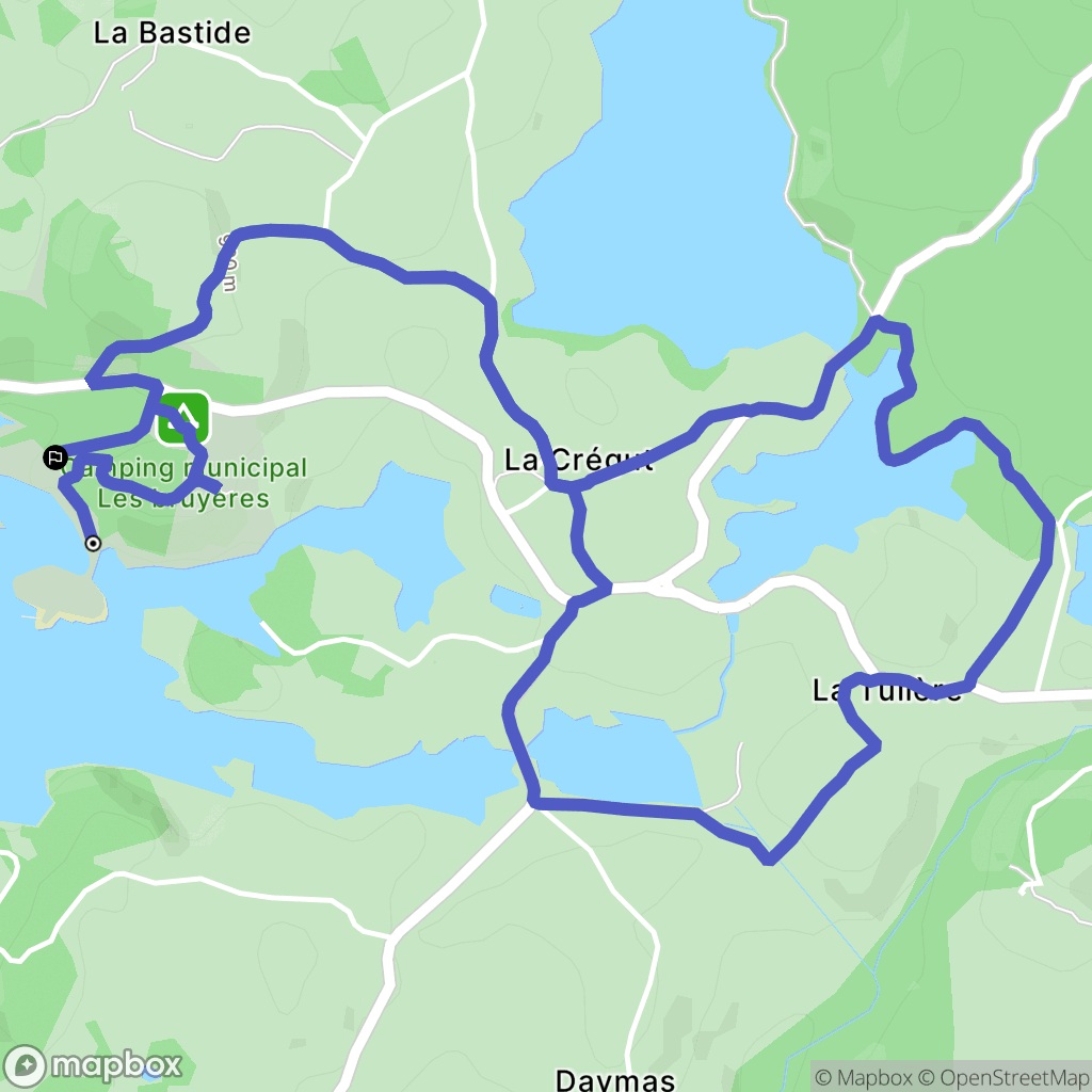 Trémouille : carte du parcours de randonnée - France