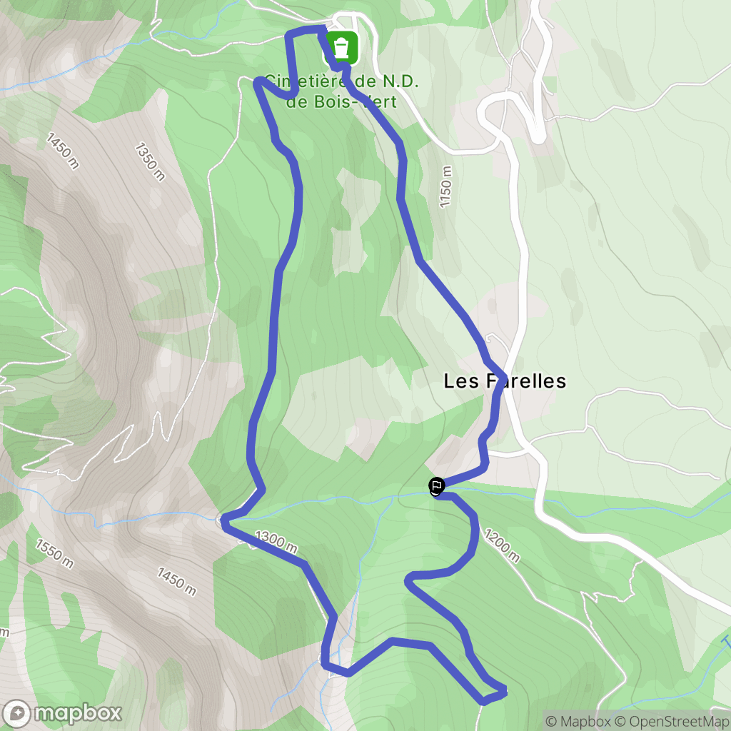 La Fare-en-Champsaur : carte du parcours de randonnée - France