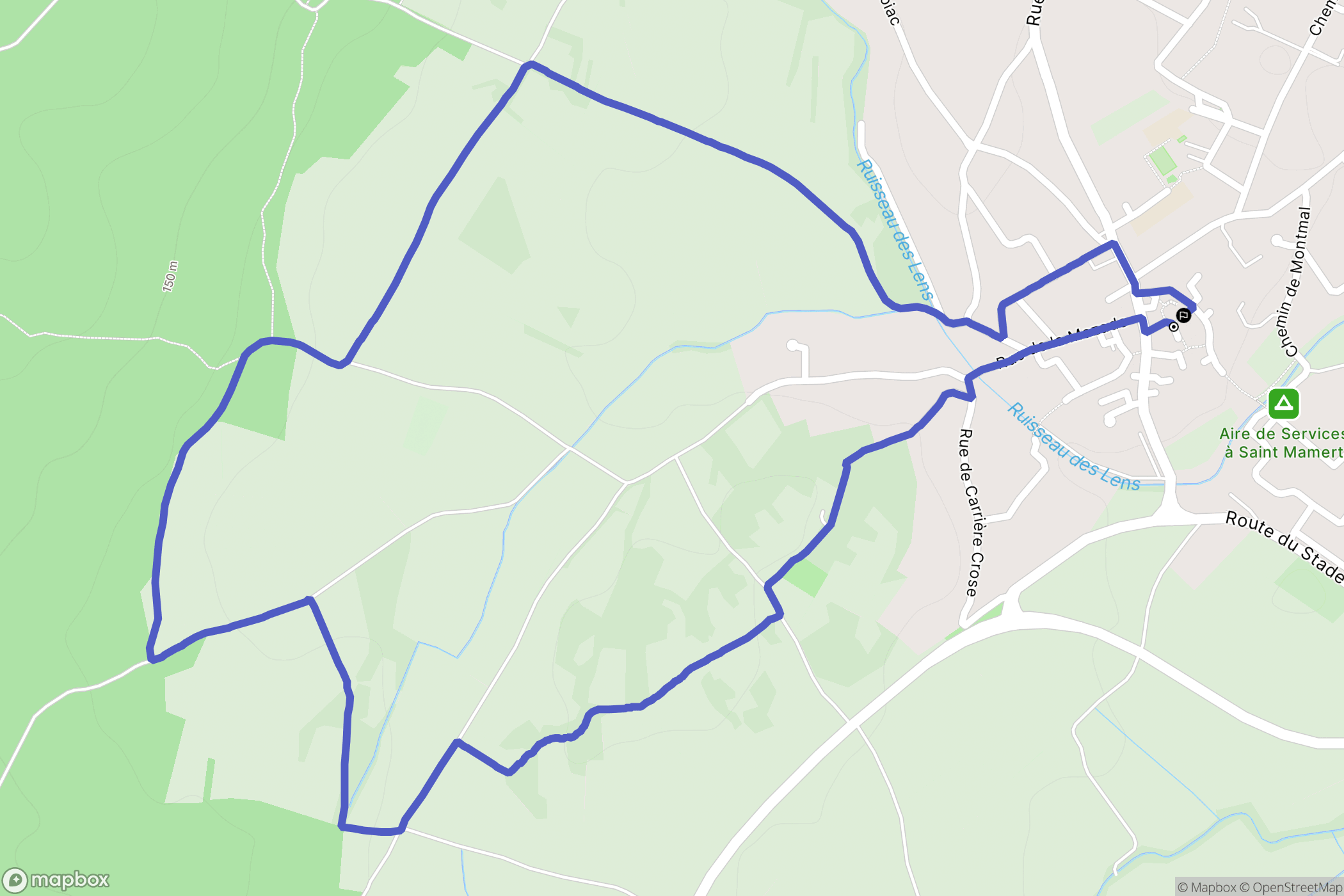 Saint-Mamert-du-Gard : carte du parcours de randonnée - France
