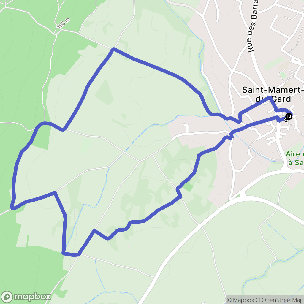 Saint-Mamert-du-Gard : carte du parcours de randonnée - France