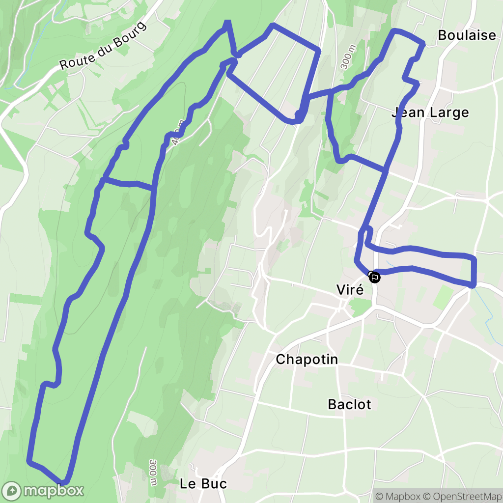 Viré : carte du parcours de randonnée - France