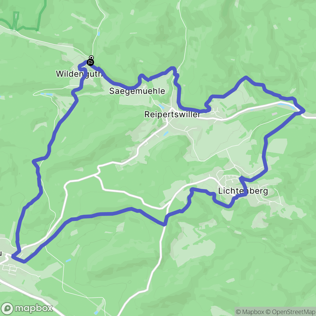 Reipertswiller : carte du parcours de randonnée - France