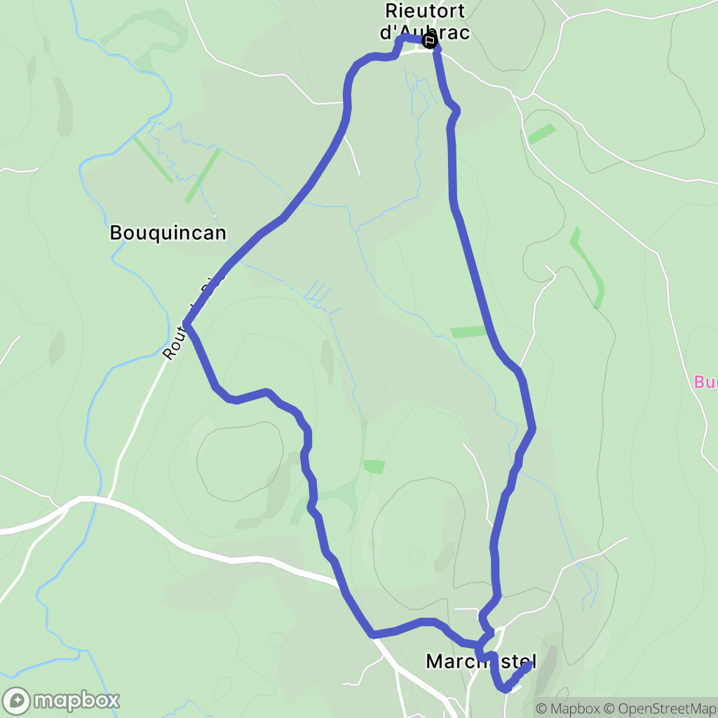 Marchastel : carte du parcours de randonnée - France