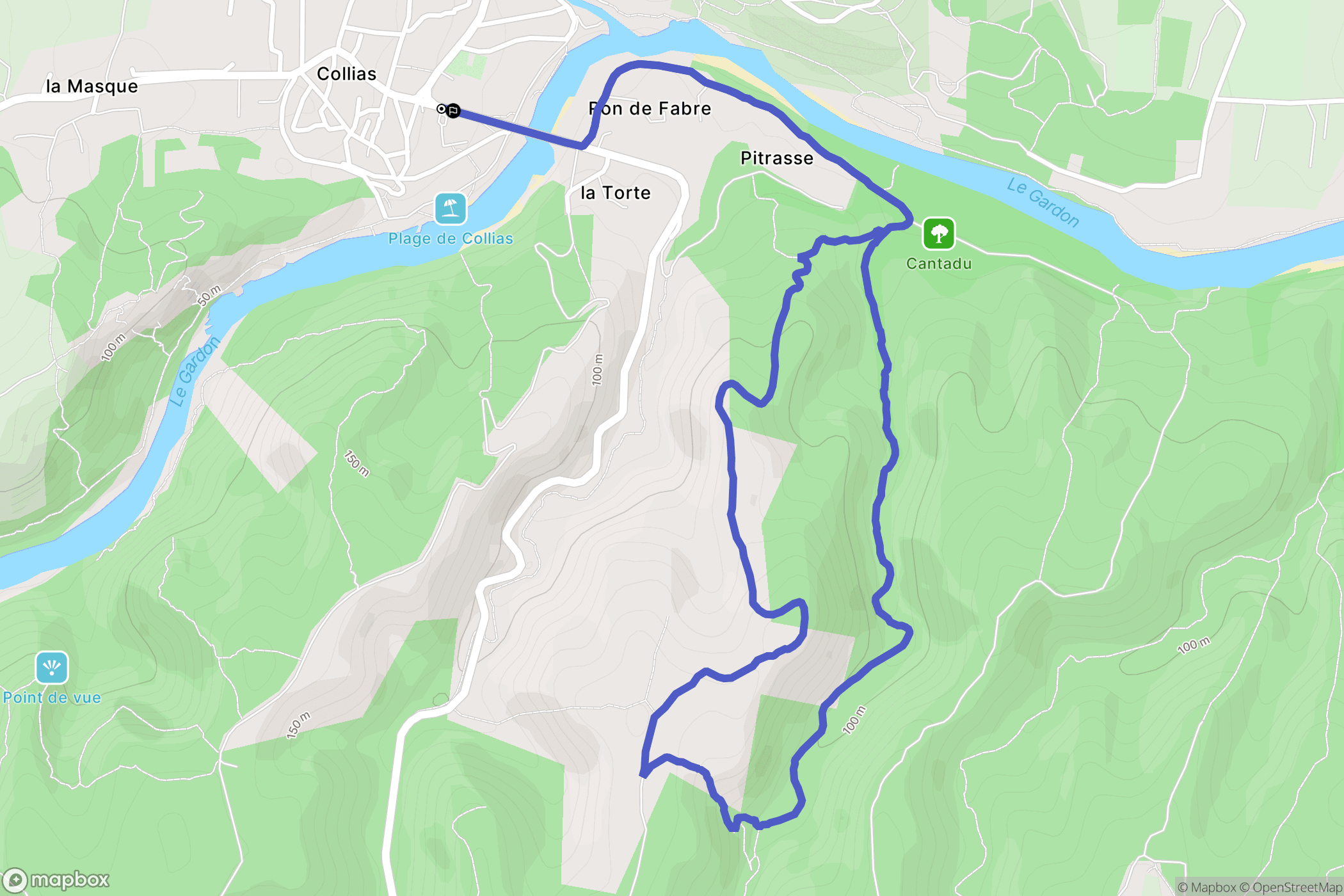 Collias: routekaart voor buitenactiviteiten - France