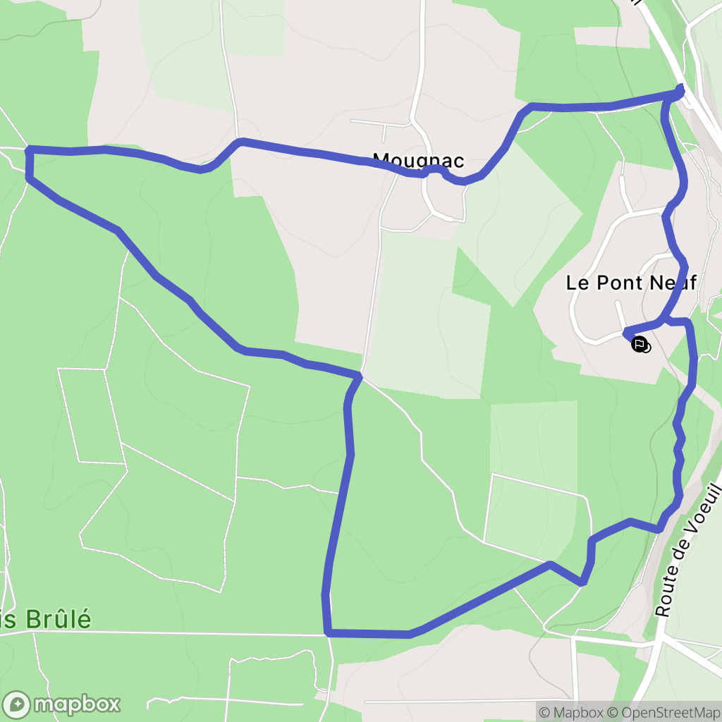 La Couronne : carte du parcours de randonnée - France