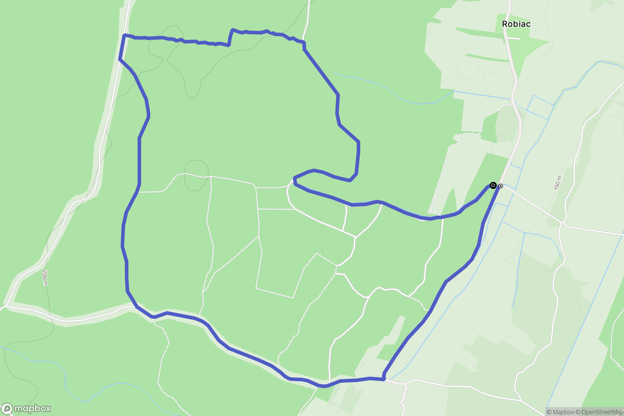 Saint-Mamert-du-Gard : carte du parcours de randonnée - France