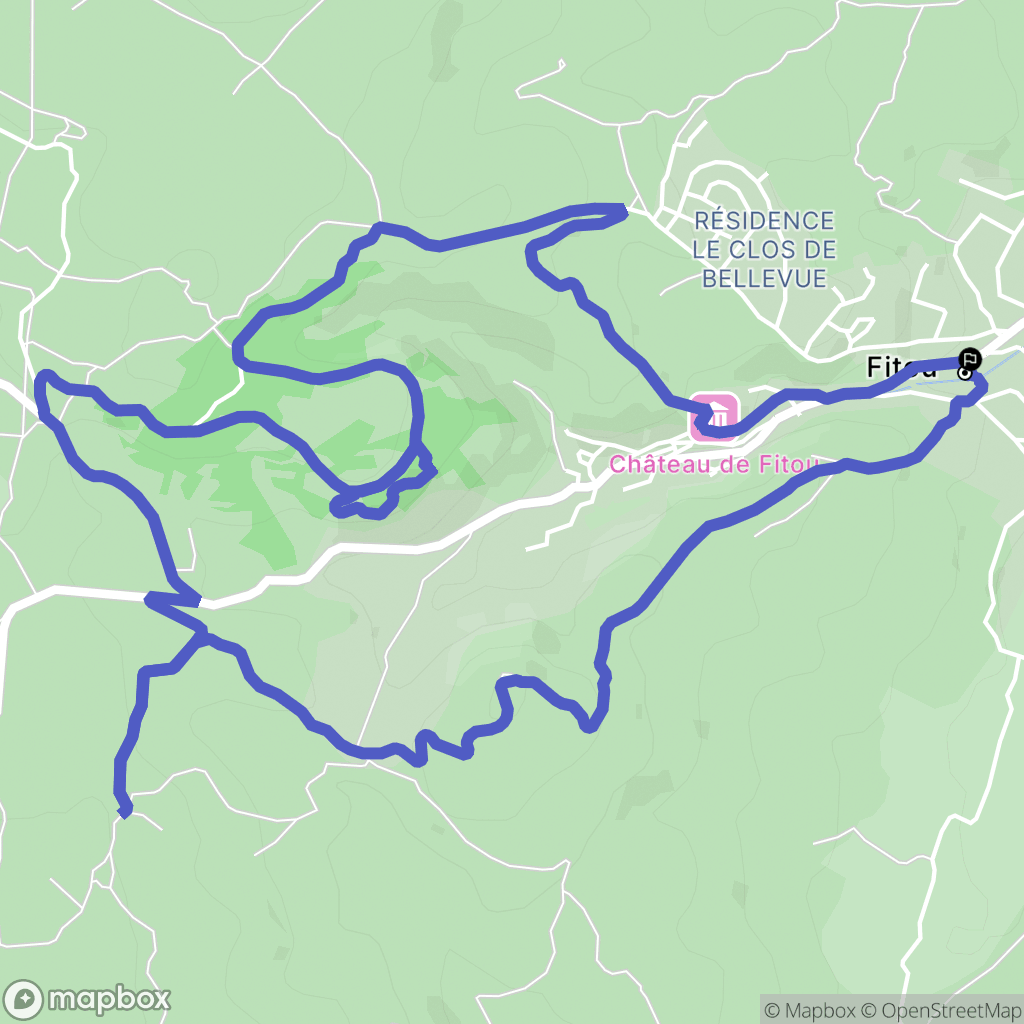 Fitou : carte du parcours de randonnée - France