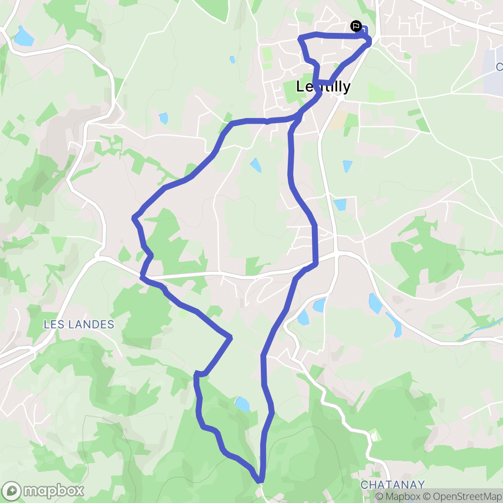 Lentilly : carte du parcours de randonnée - France